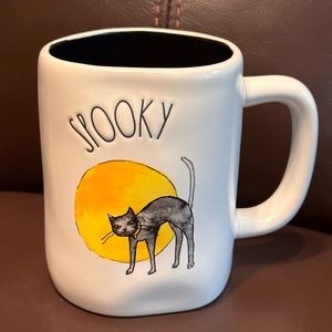 Rae Dunn Halloween SPOOKY Black Cat Moon Ceramic Mug BRAND NEW!!